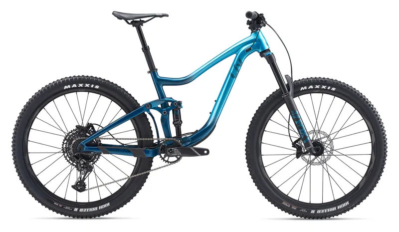 light blue mountain bike