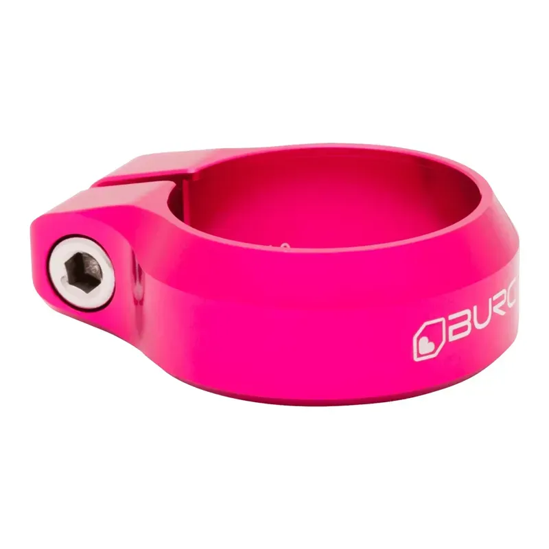 Burgtec Seat Clamp 34.9mm Toxic Barbie Pink
