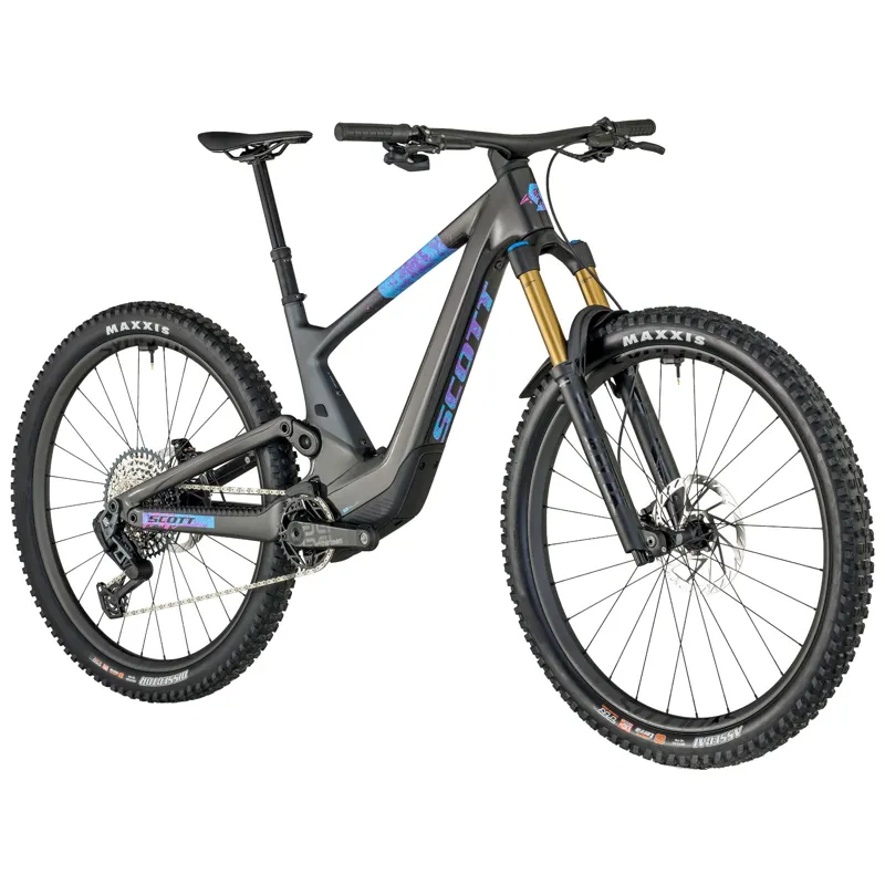 Scott Voltage eRIDE 900 Tuned Electric Mountain Bike Black / Purple-1