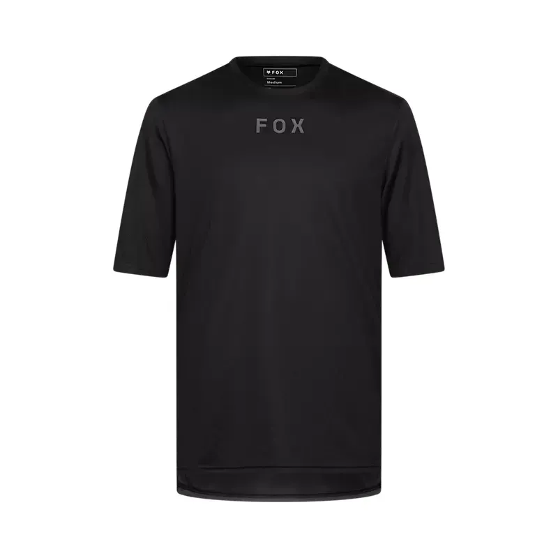 Fox Ranger Wordmark Short Sleeve Jersey in Black