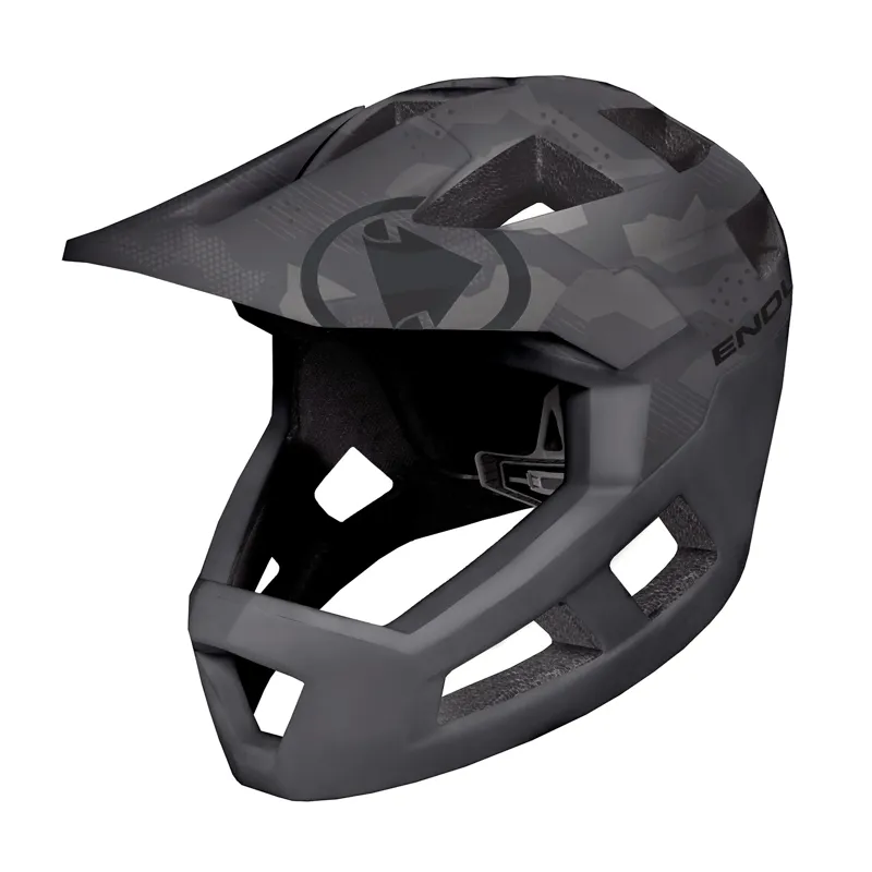 Endura SingleTrack Youth Full Face Helmet Grey Camo