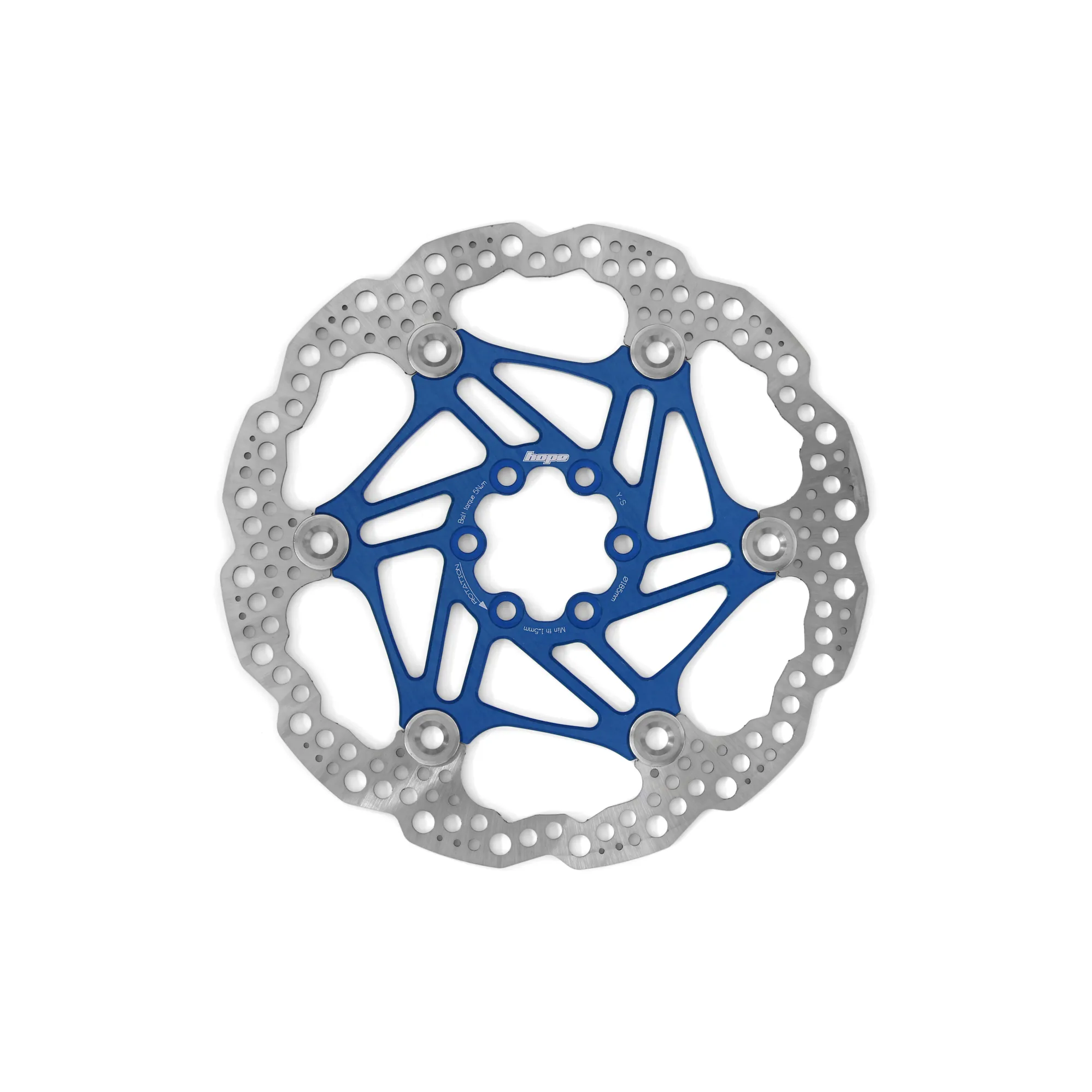 Intend Disc Rotor Hope Floating Disc Rotor - 185mm 6 Bolt Blue