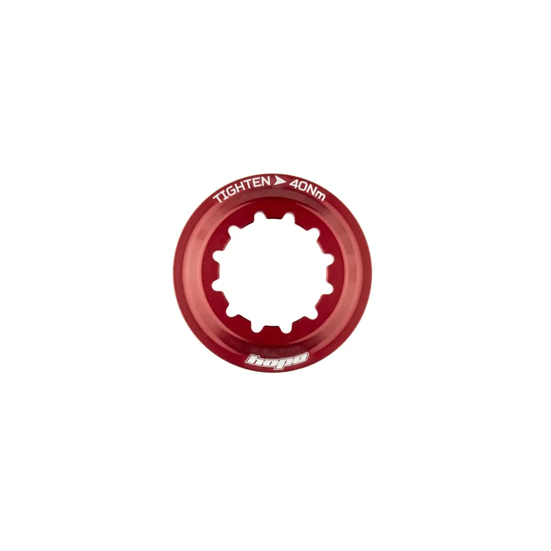 Hope Centre Lock Disc Rotor Lockring - Red