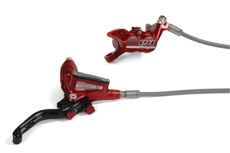 Hope Tech 3 E4 Braided Hydraulic Disc Brake Red-1