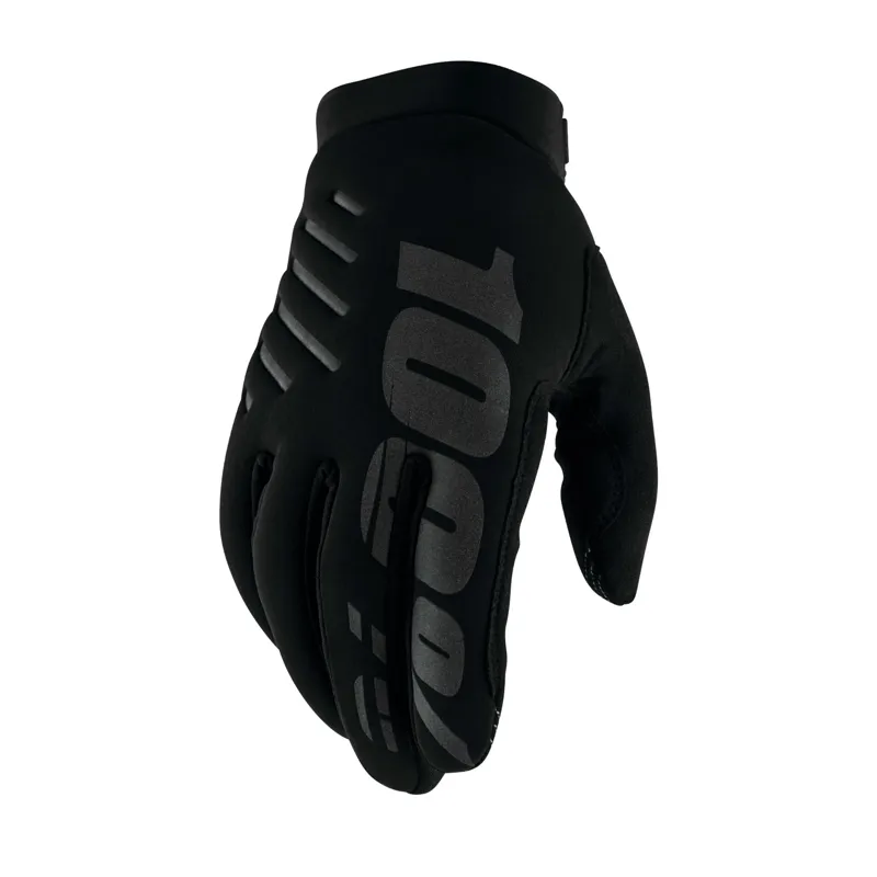 100% Brisker Cold Weather Youth Glove Black/ Grey