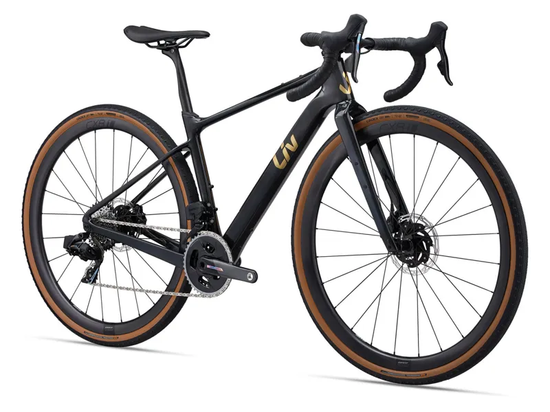 Liv Devote Advanced Pro Carbon Gravel Bike Carbon / Gold Chrome-1