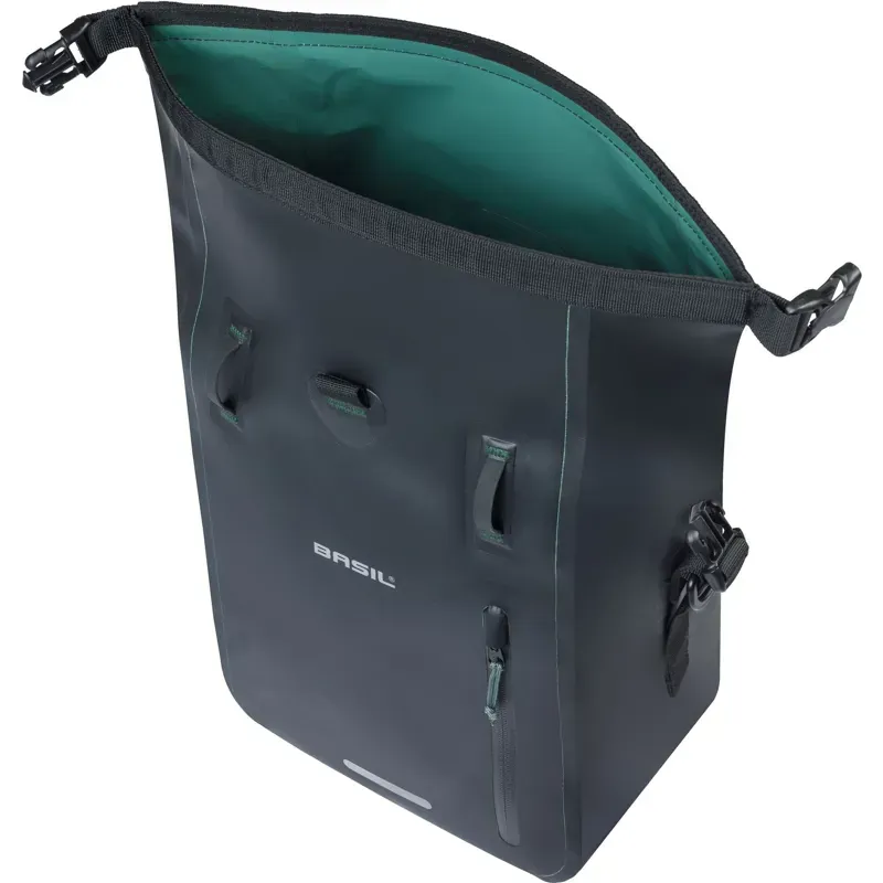 Basil Rivo 12-15 Litre MIK Hook Single Tarpaulin Bag in Black-2