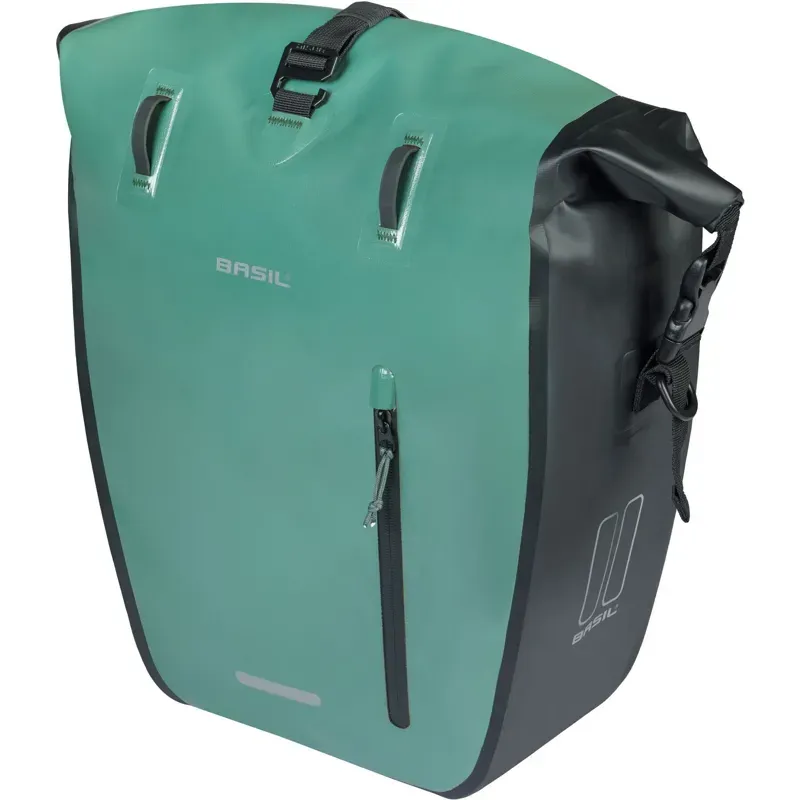 Basil Rivo 25-31l MIK Hooks Single Tarp Bag in Silvergreen/Black