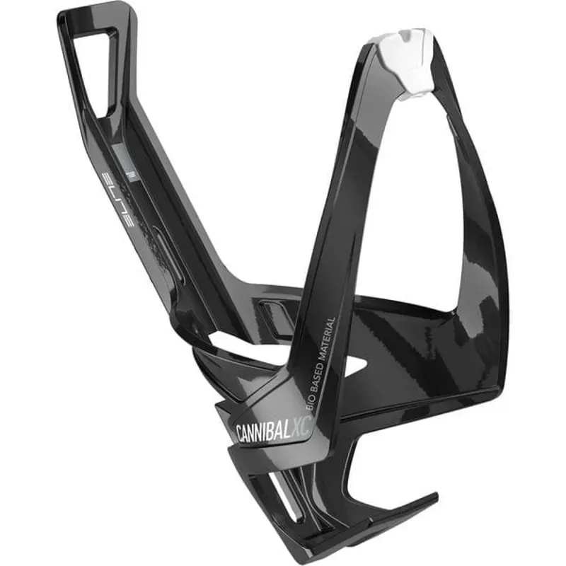 Elite Cannibal XC Bio bottle Cage in Gloss Black / White