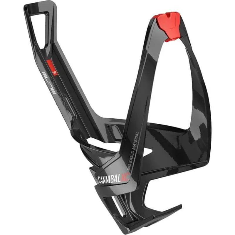 Elite Cannibal XC Bio Bottle Cage In Black Glossy / Red