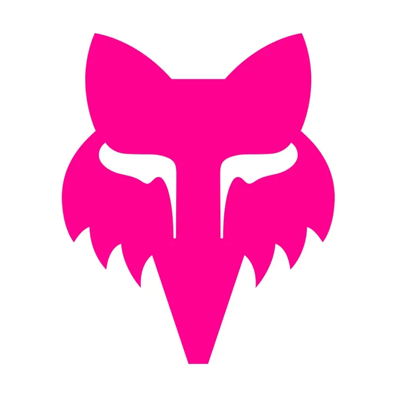 Fox Head 1.5in Sticker Pink