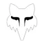 Fox Head 2.5in Sticker White