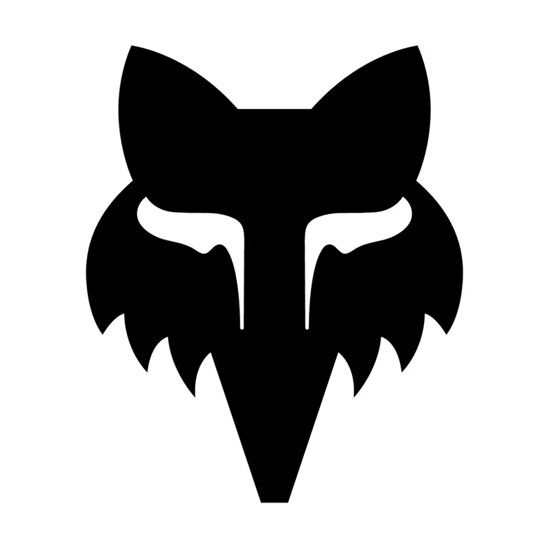 Fox Head 4in Sticker Black