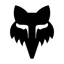 Fox Head 4in Sticker Black