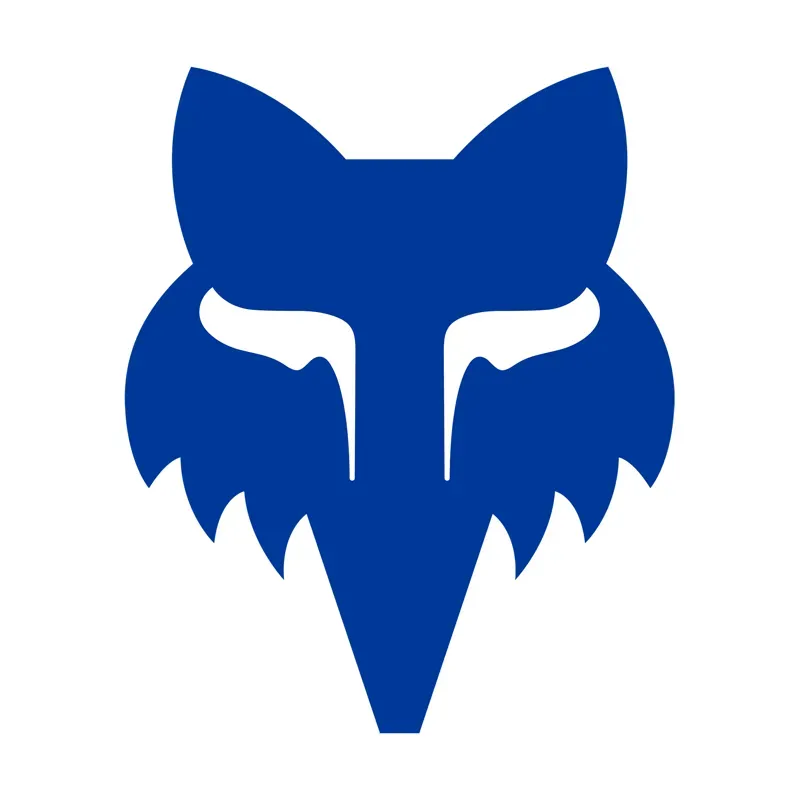 Fox Head 7in Sticker Blue
