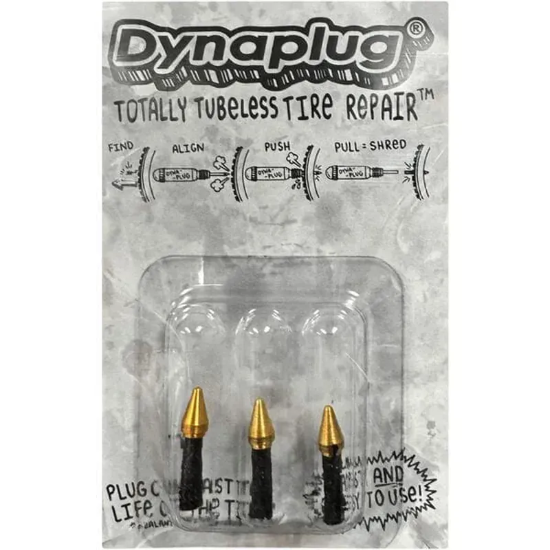 Dynaplug Softnose Plug 3-pack Tubeless Repair Plugs in Black/Gold