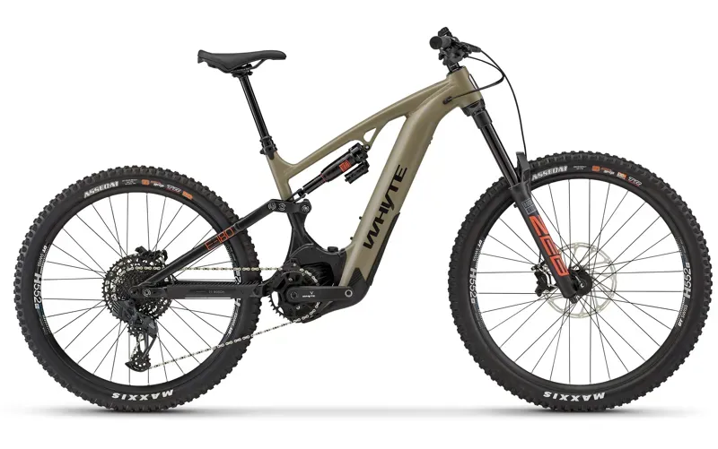 Whyte Bikes E-180 Electric Mountain Bike in Matt Olive/Black