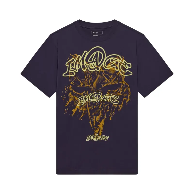 Fox Image Print Midweight Oversized T-Shirt in Plum Perfect