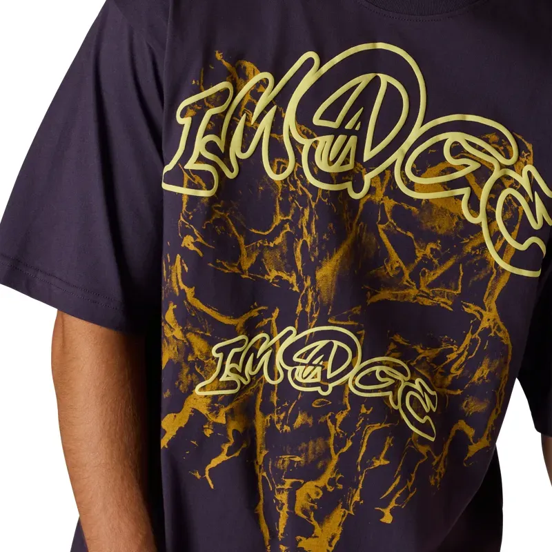 Fox Image Print Midweight Oversized T-Shirt in Plum Perfect-4