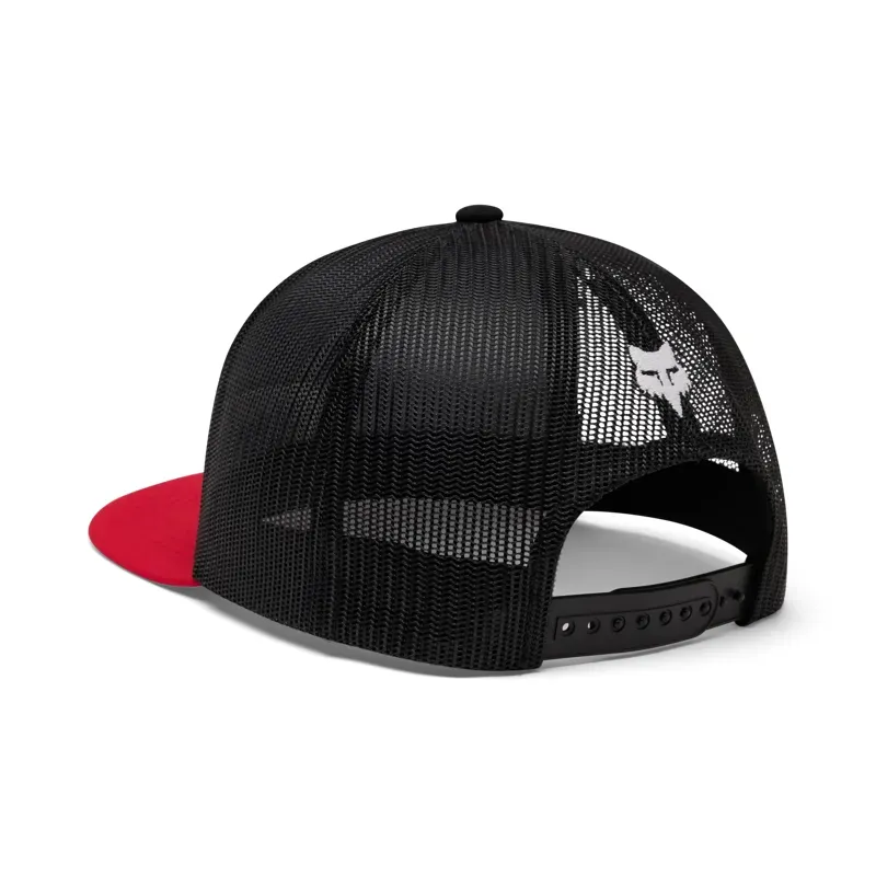 Fox Image Print Snapback Trucker Hat in Black-1