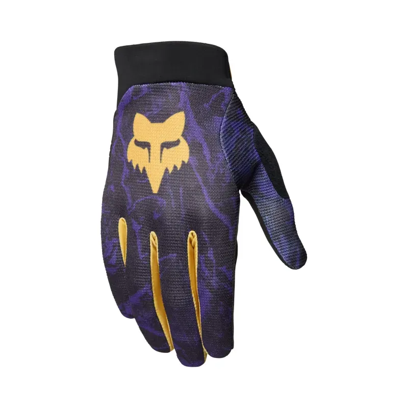 Fox Ranger Image Print Gloves in Plum Purple