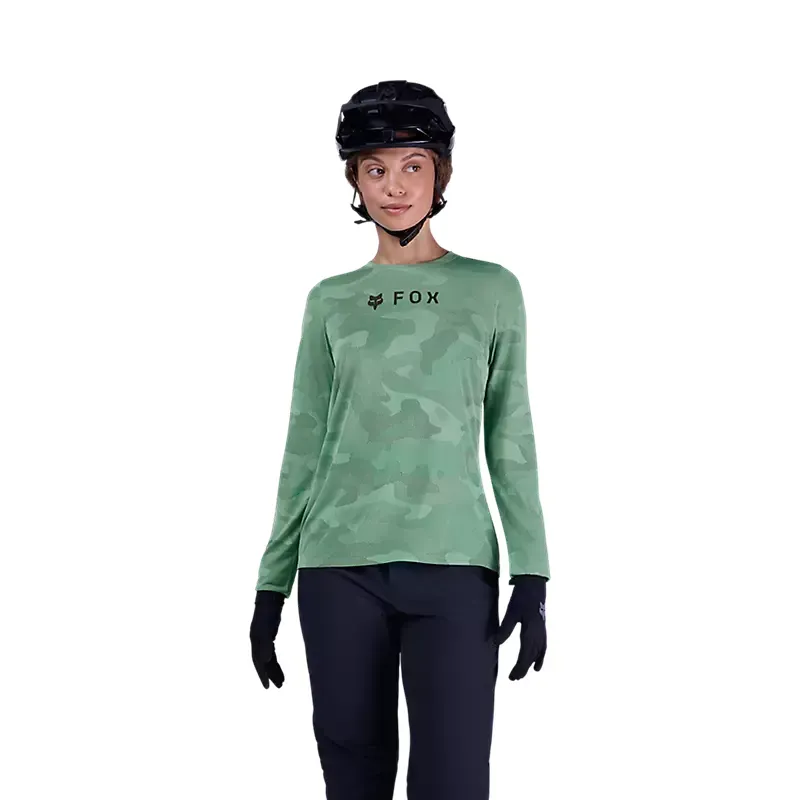 Fox Women's Ranger TruDri LS Jersey in Pine Green-2