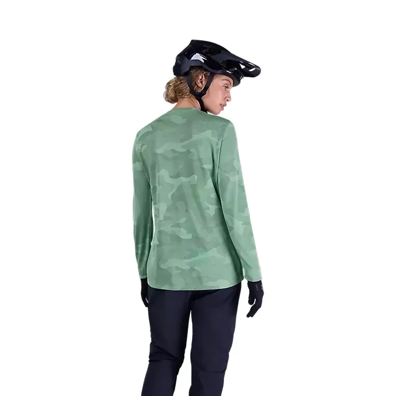 Fox Women's Ranger TruDri LS Jersey in Pine Green-3