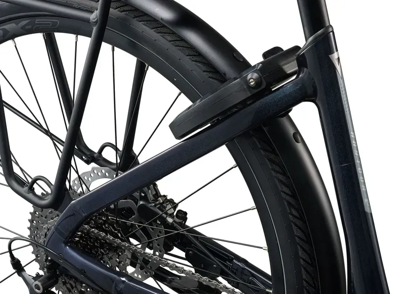 Giant AnyTour E+ 4 Low Step Electric Commuter Bike in Cold Night-5