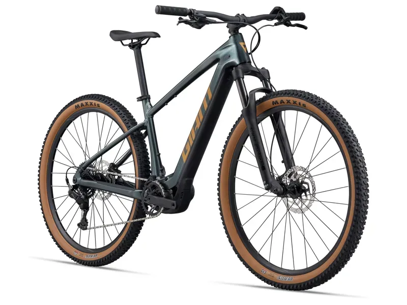 Giant Talon E+ Electric Mountain Bike in Asphalt Green-1