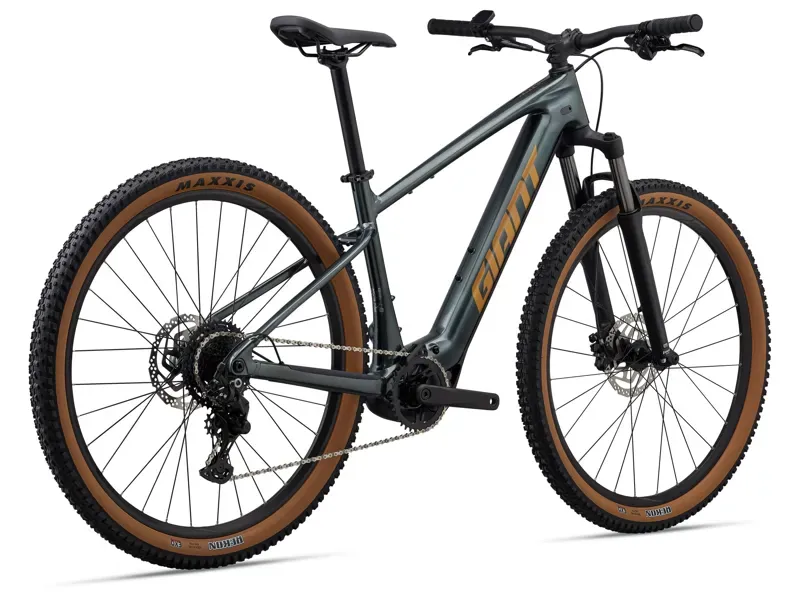 Giant Talon E+ Electric Mountain Bike in Asphalt Green-2