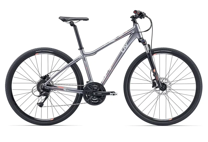 Liv Rove 2 Disc Hybrid Bike 2017 Silver/Neon Coral