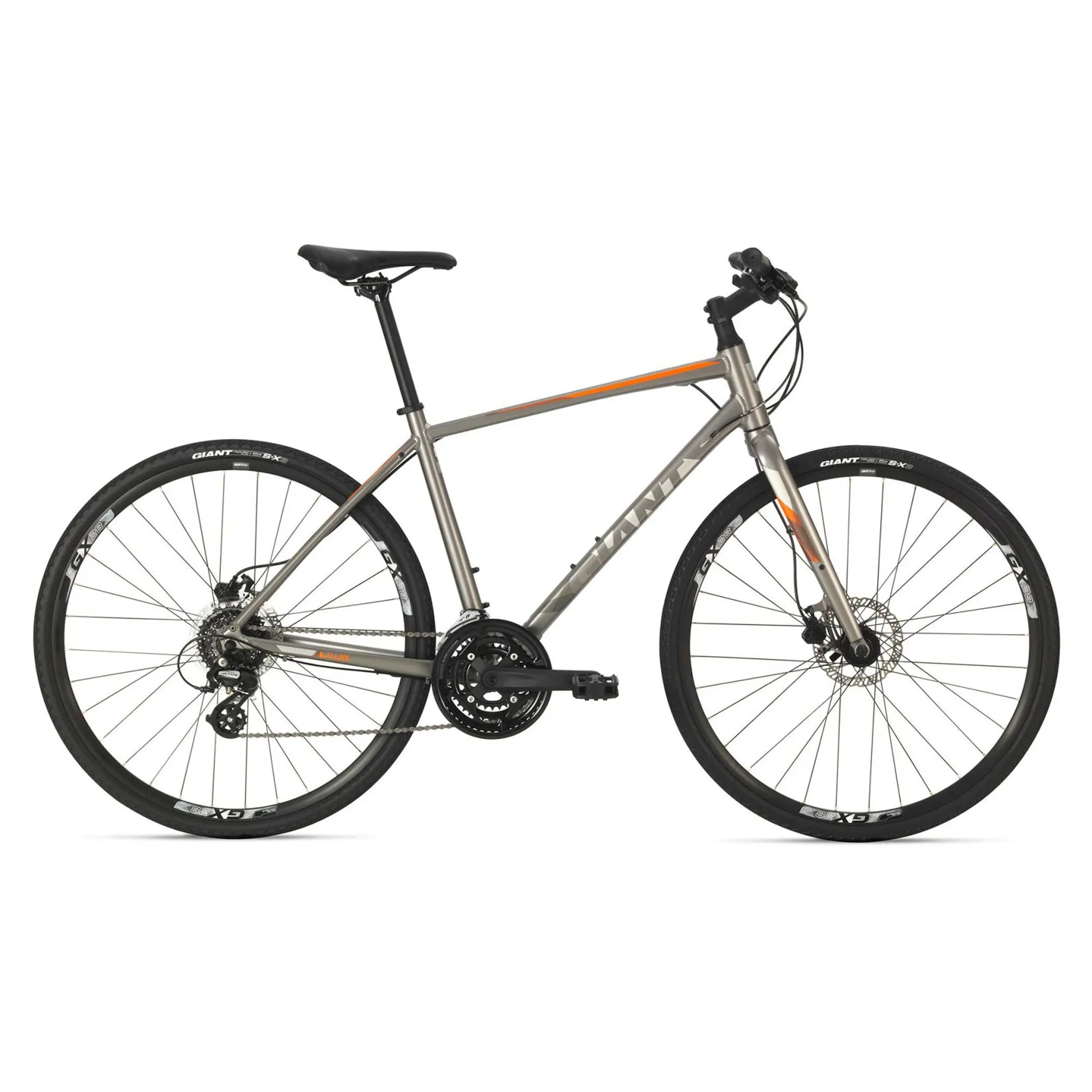 Giant Escape 2 Hybrid Bike 2018 Titanium/Orange Giant Escape 2 Hybrid Bike 2018 Titanium/Orange