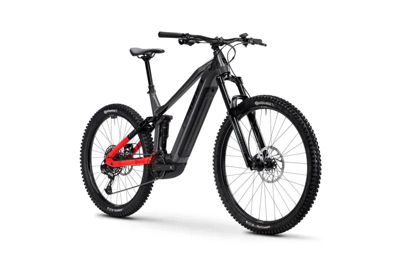 Haibike Allmtn 4 Electric Mountain Bike in Silver / Red / Black-1