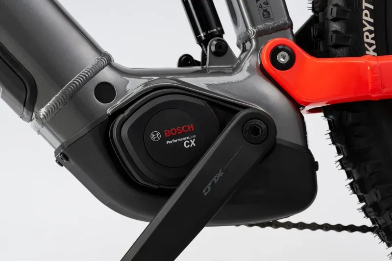 Haibike Allmtn 4 Electric Mountain Bike in Silver / Red / Black-2