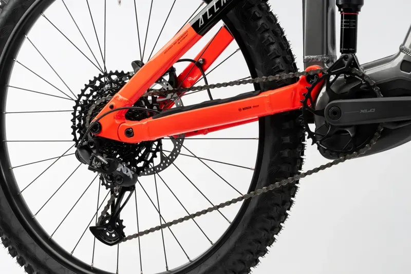 Haibike Allmtn 4 Electric Mountain Bike in Silver / Red / Black-3