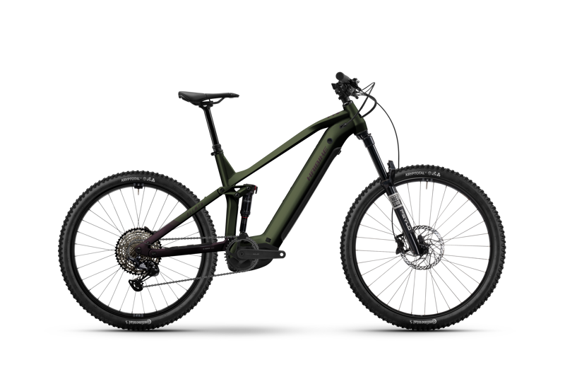 Haibike Allmtn 6 Electric Mountain Bike in Swamp / Plum