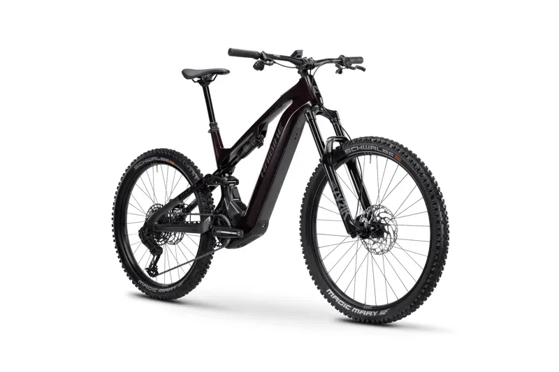 Haibike Allmtn CF 9 Electric Mountain Bike in Black / Platinum Glossy-1