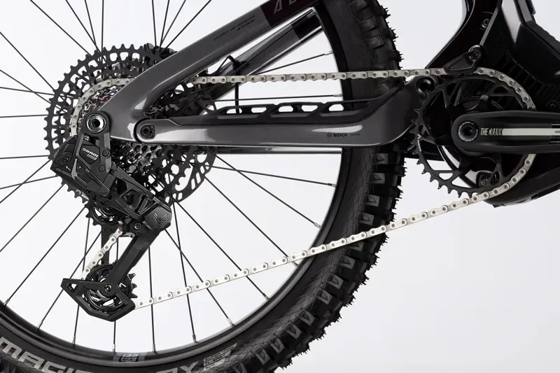 Haibike Allmtn CF 9 Electric Mountain Bike in Black / Platinum Glossy-3