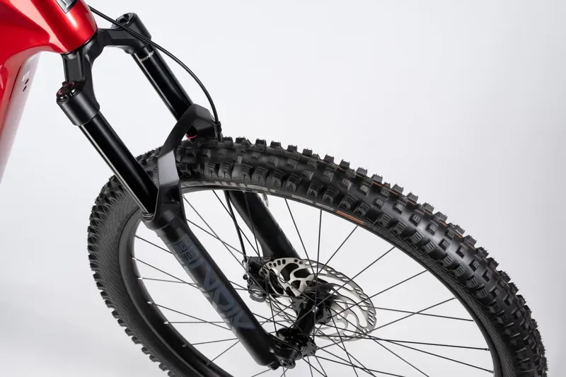 Haibike Allmtn CF 9 Electric Mountain Bike in Red/Black/Platinum-4