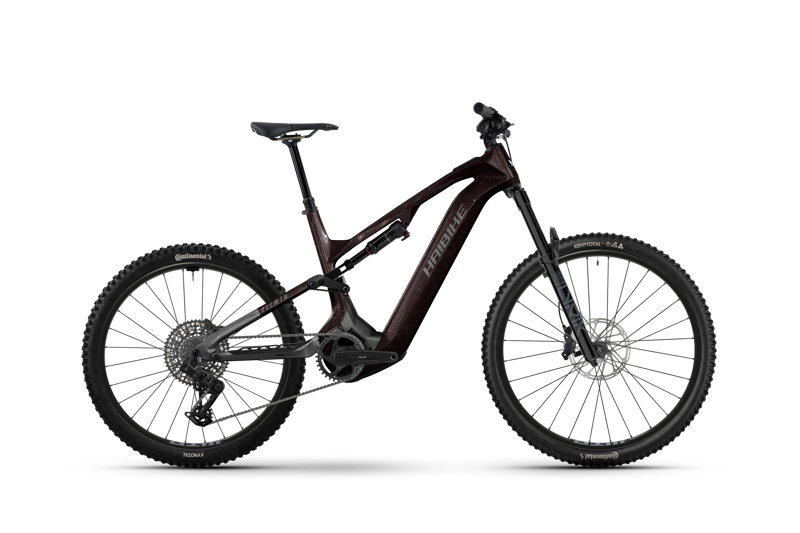 Haibike Allmtn CF 9 Electric Mountain Bike in Black / Platinum Glossy