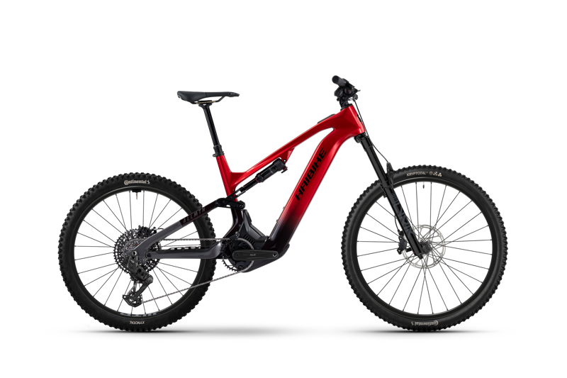Haibike Allmtn CF 9 Electric Mountain Bike in Red/Black/Platinum