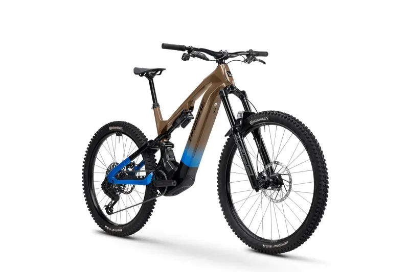 Haibike Hybe CF 9 Electric Mountain Bike in Bronze/Azur/Black Glossy-1