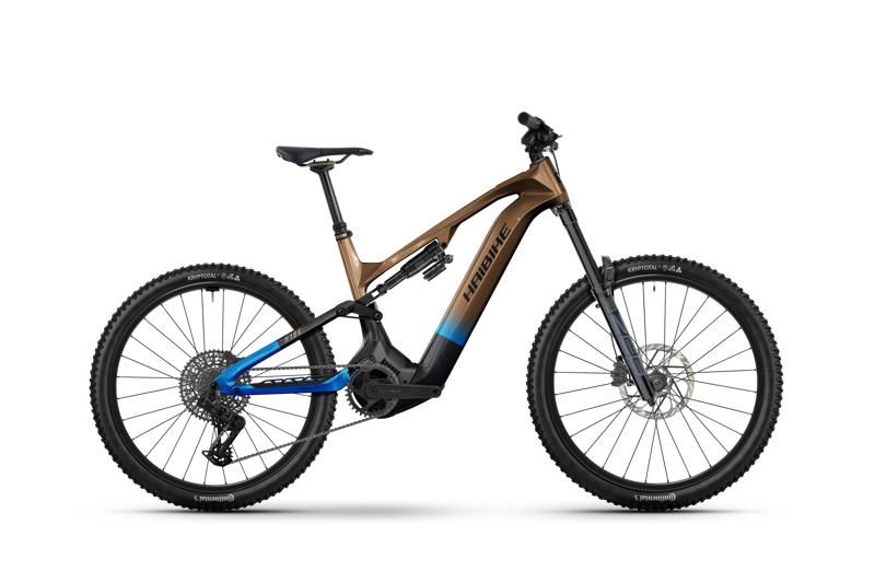 Haibike Hybe CF 9 Electric Mountain Bike in Bronze/Azur/Black Glossy