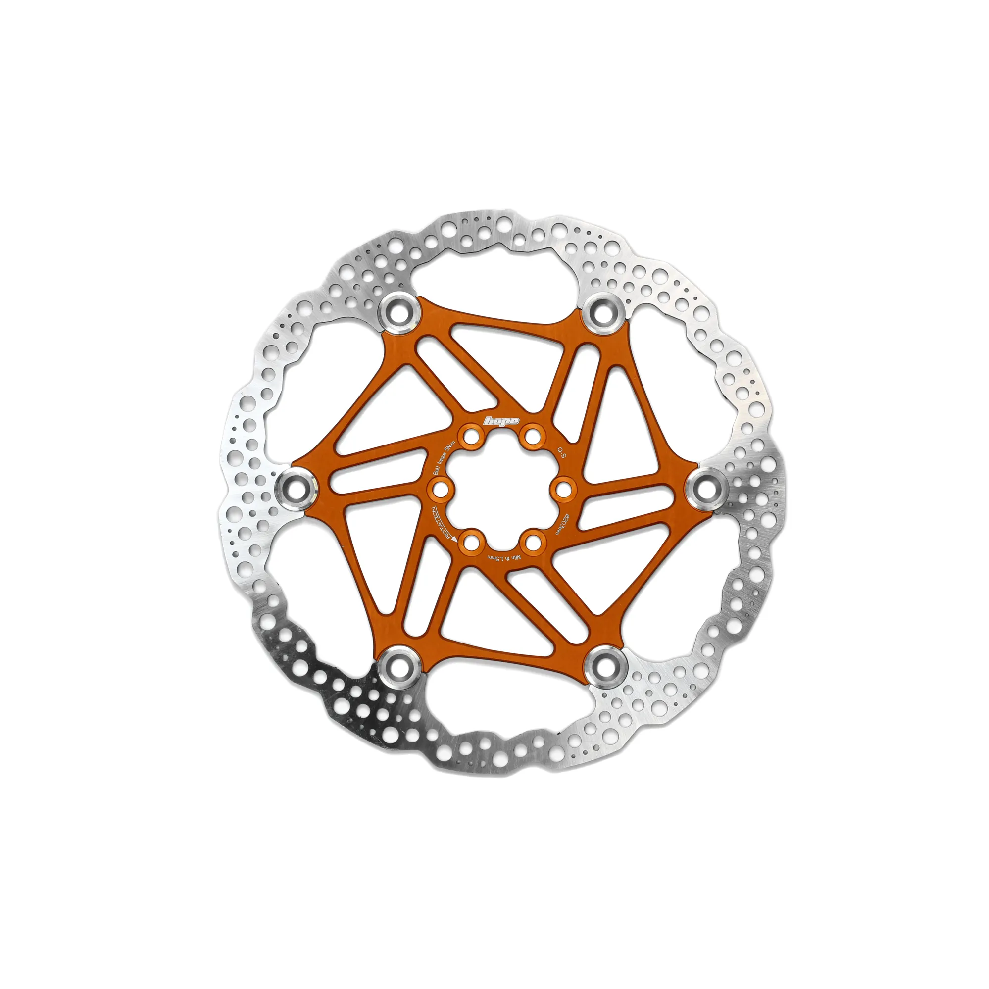 Intend Disc Rotor Hope Floating Disc Rotor - 203mm 6 Bolt - Orange