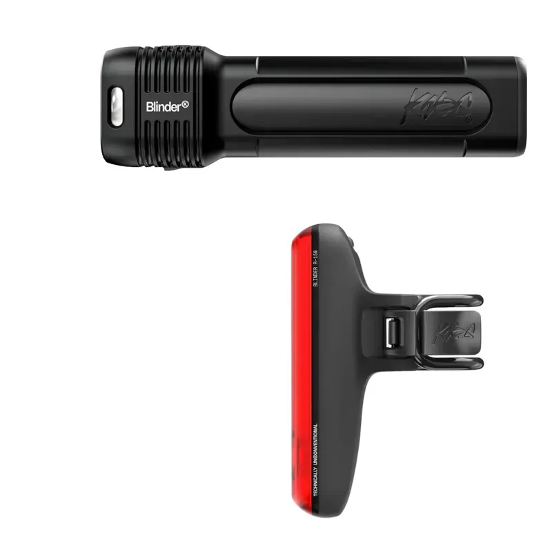 Knog Blinder 1400 and Blinder R-150 Front/Rear Bike Light Set in Black-1