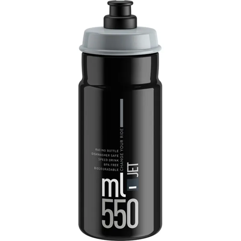 Elite Jet 550ml Water Bottle Black / Grey