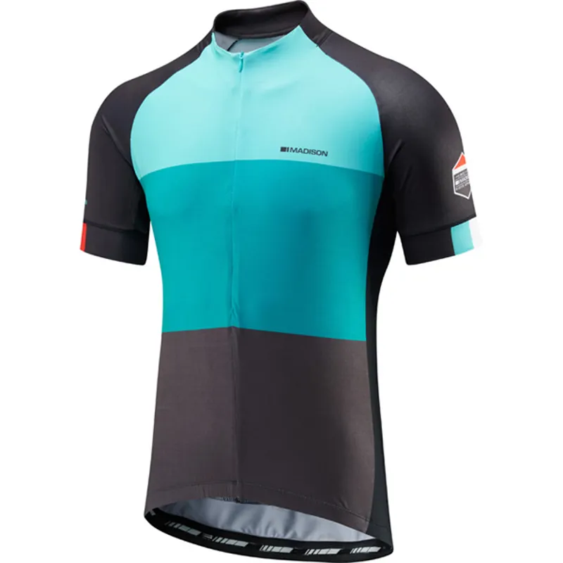 Download Madison Sportive Half-Zip Mens Short Sleeve Jersey Blue £49.99