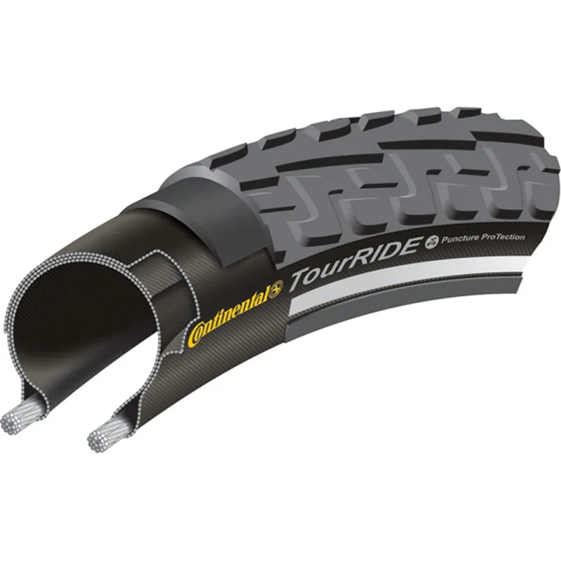 Continental Tour Ride Black Reflex Tyre-1