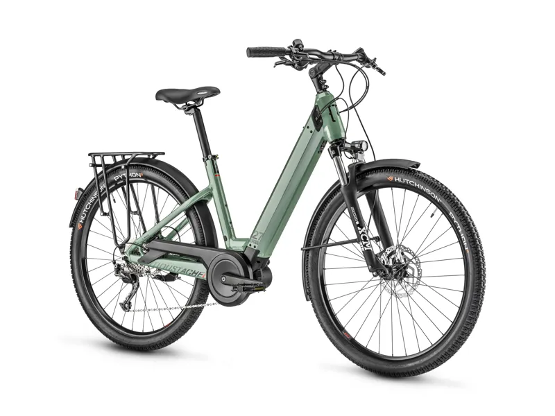 Moustache Samedi 27 Xroad 1 Open Step Thru 500wh Electric Bike Green-1