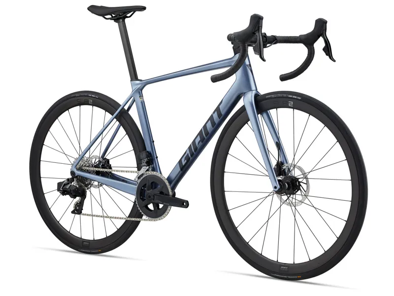 Giant TCR Advanced 0 AXS Road Bike In Gloss Frost Silver / Cold Iron-1